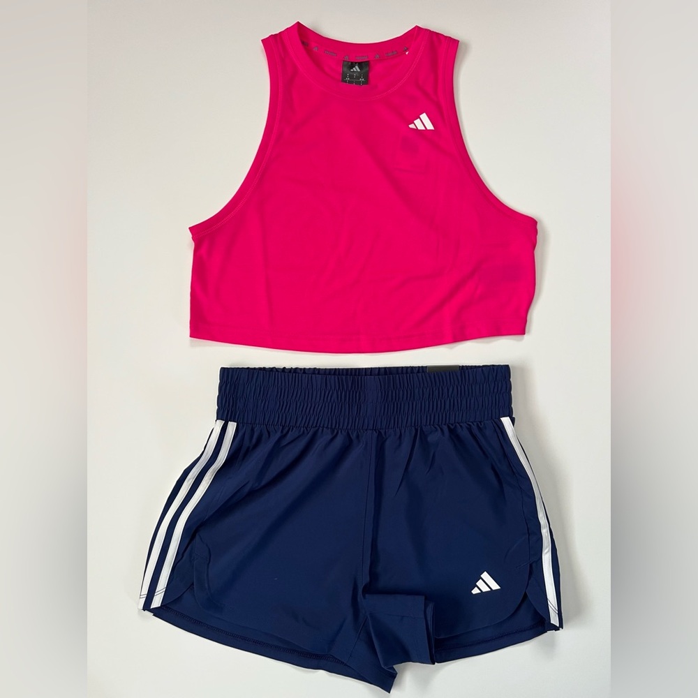 Adidas Workout Set – Pacer Training Shorts & Train Essentials Boxy Tank